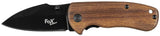 Couteau pliant Fox Outdoor Compact lame 6,5 cm manche métal à plaquette bois