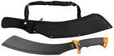 Machette Samurai MFH lame acier 3Cr13 de 34 cm avec étui nylon et bandoulière