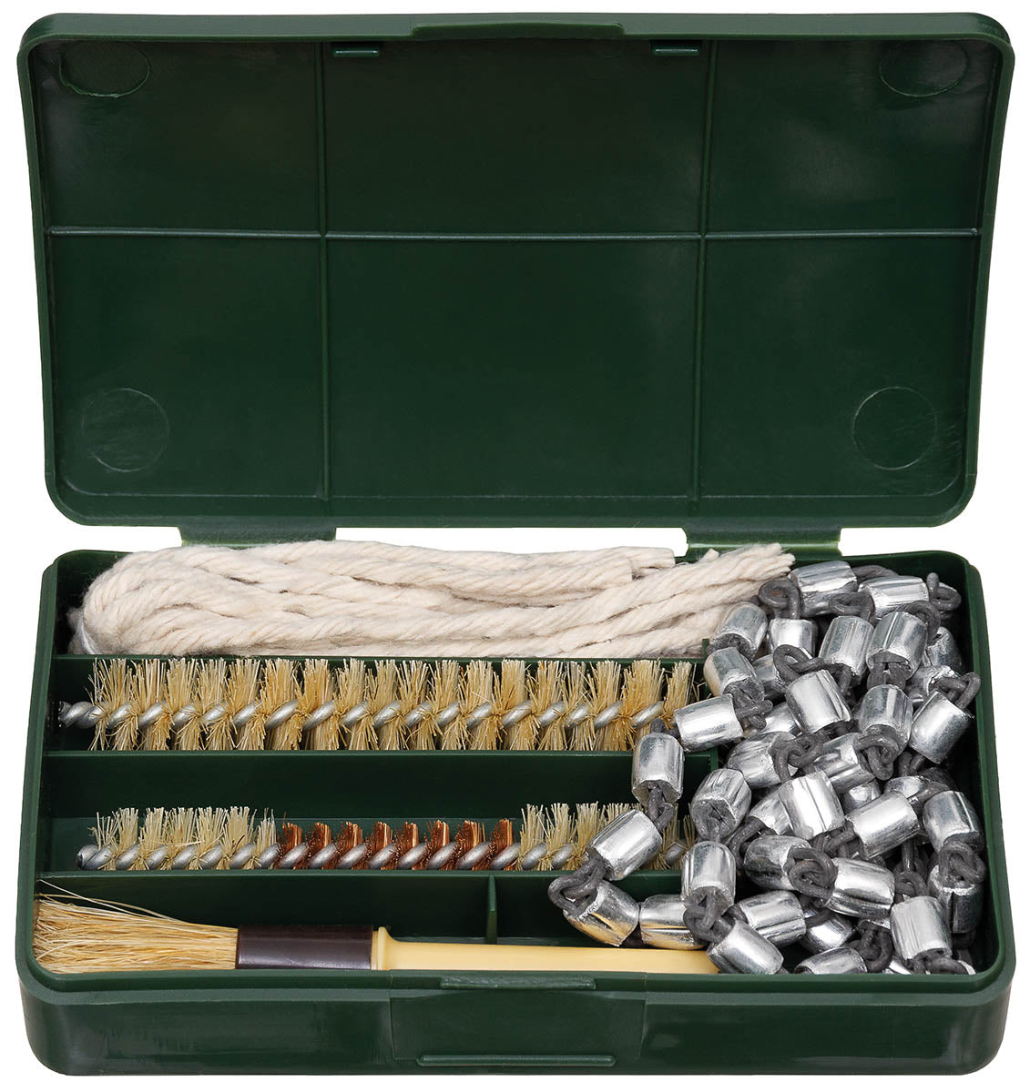 Kit de nettoyage d'arme MFH calibre 7,62 x 51 mm avec chaîne 100 cm en boîte plastique
