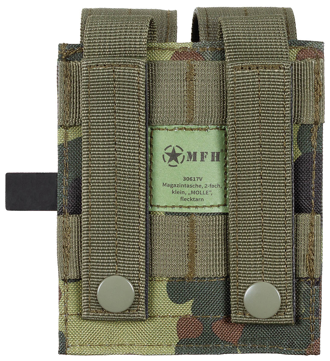 Porte-chargeur double petit format MOLLE MFH, logements 4 x 12 x 2,5 cm