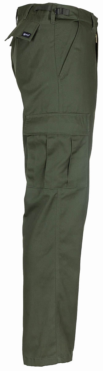 Pantalon de combat US BDU MFH à glissière polycoton 65/35 six poches passants 5,5 cm