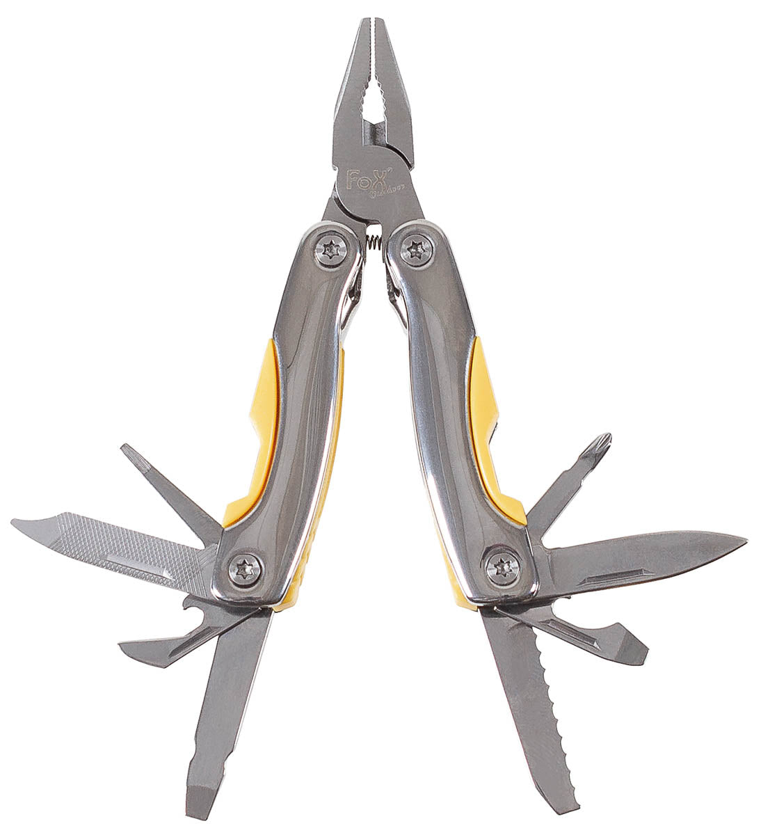 Pince multifonctions Fox Outdoor 9 outils format 7 cm en acier inoxydable avec étui