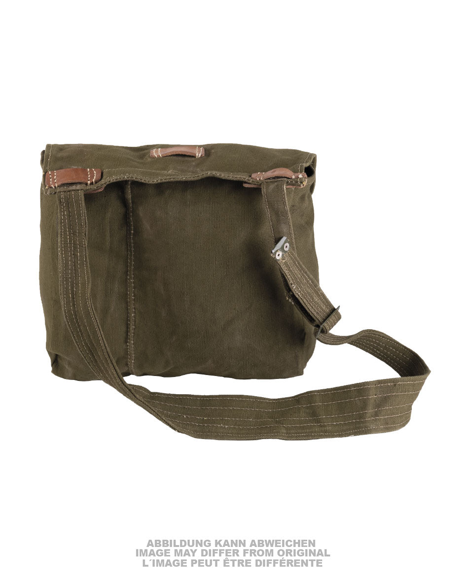 Musette en toile de l'armée roumaine avec bandoulière, surplus d'occasion