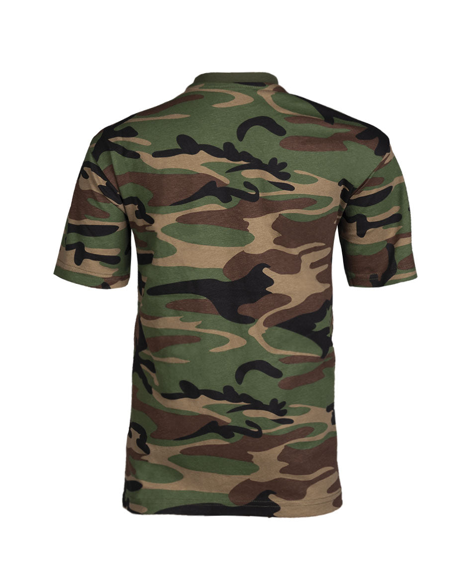 T-shirt enfant Mil-Tec en coton 140 à 145 g/m² manches courtes motif militaire