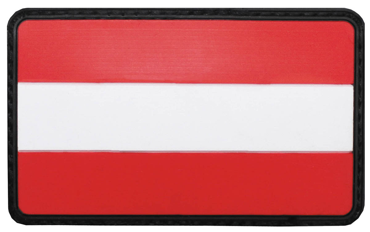 Écusson drapeau national MFH 3D en caoutchouc 8 x 5 cm à dos auto-agrippant