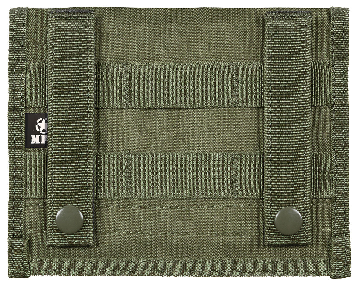 Poche de poitrine MOLLE MFH en polyester 18 × 14 cm à deux compartiments plats
