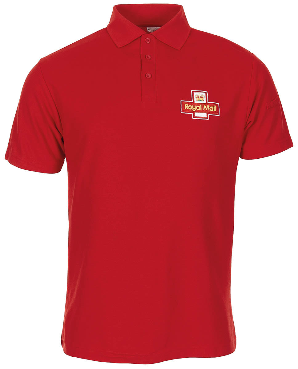 Polo britannique Royal Mail en coton et polyester, surplus d'occasion, lot de 10