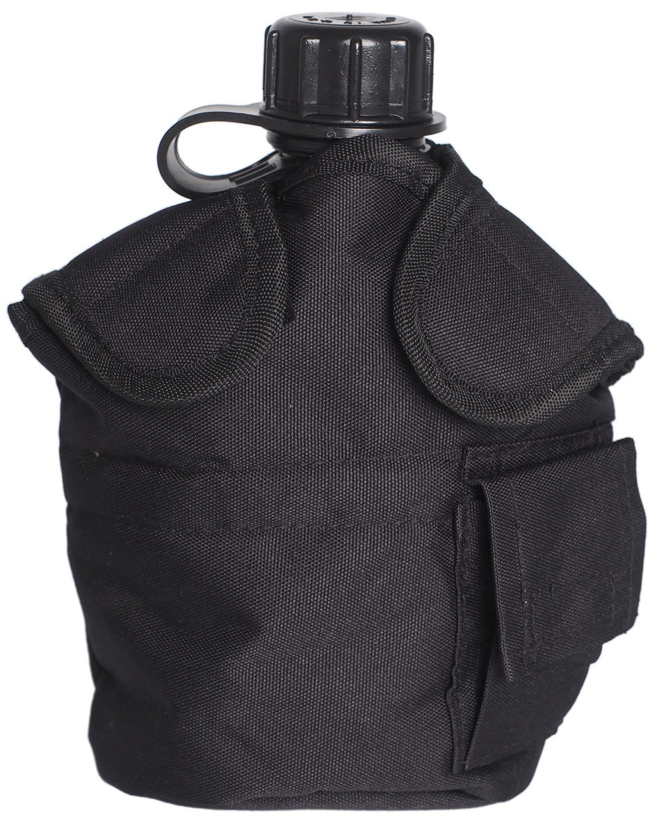 Housse de gourde MOLLE type US Mil-Tec en polyester enduit 12 x 7 x 17 cm