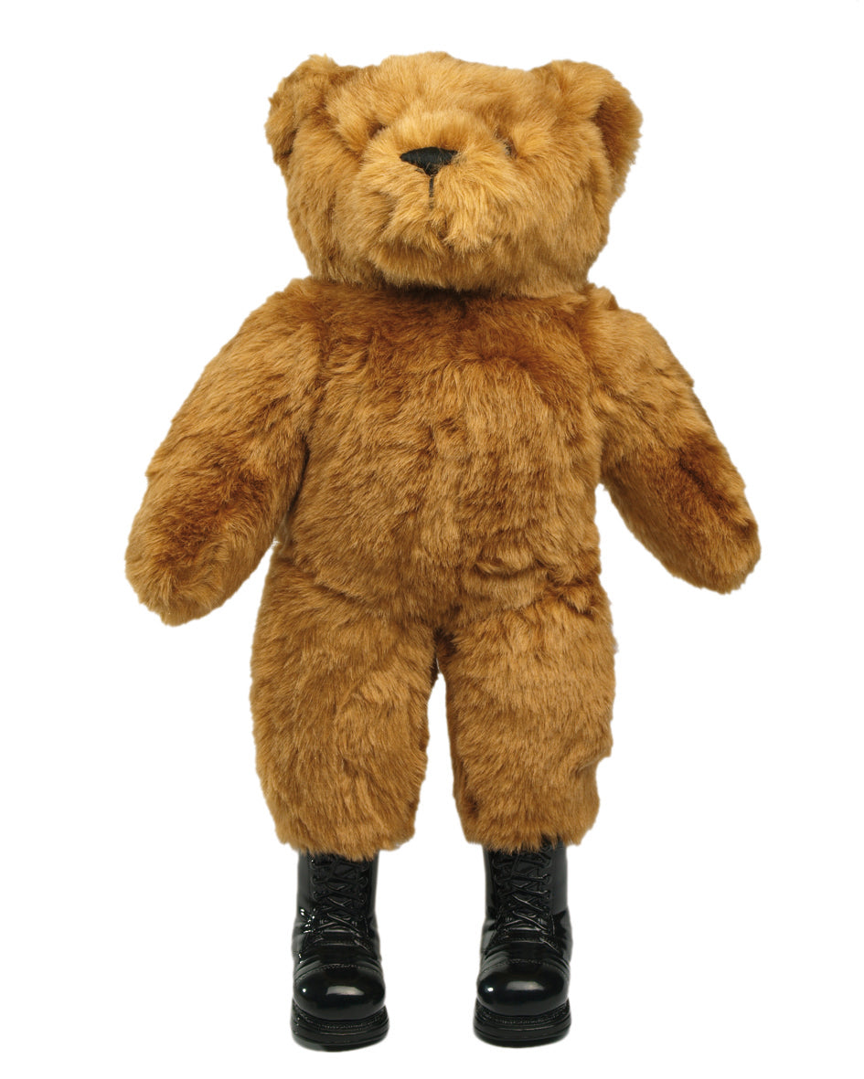 Ours en peluche Mil-Tec de 50 cm avec bottes, enveloppe polyester et garnissage coton