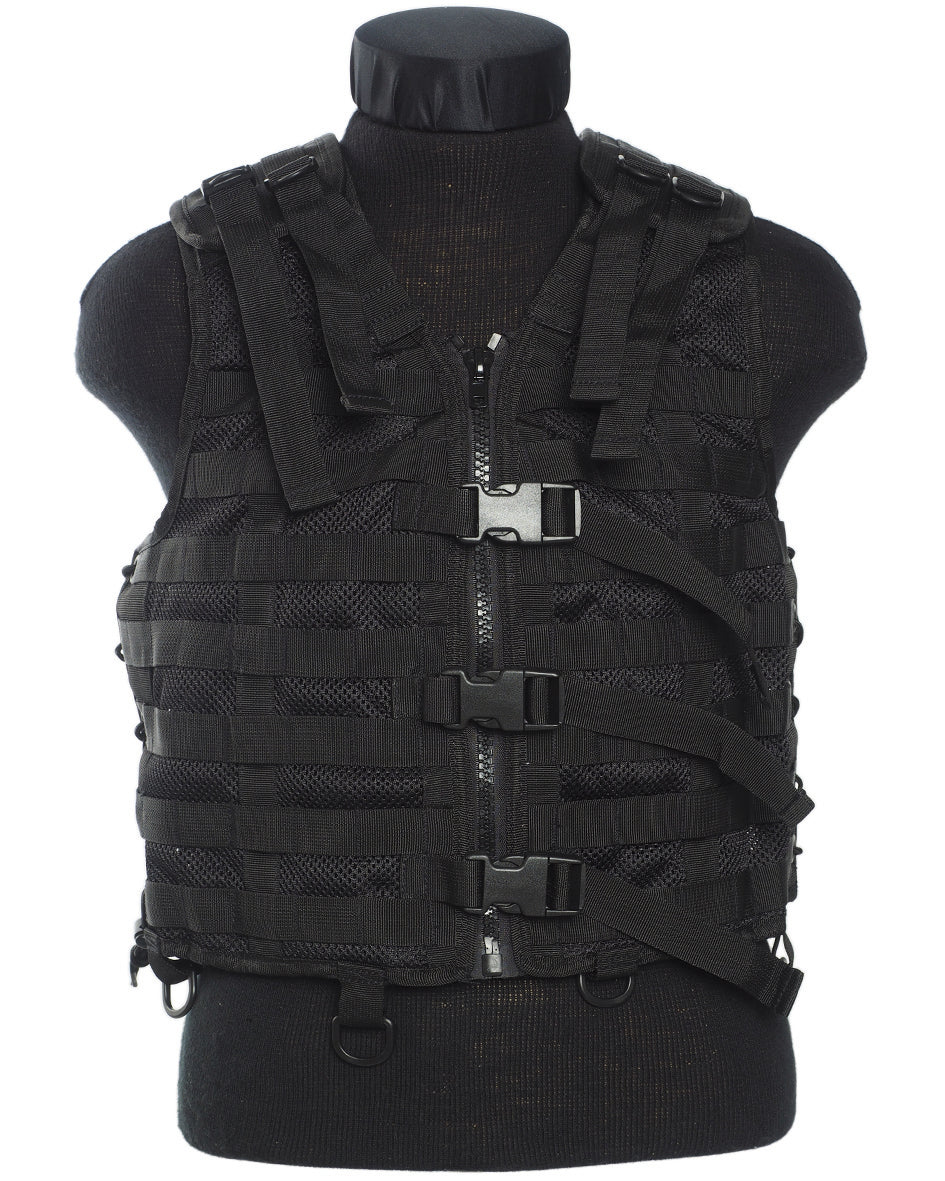 Gilet tactique Mil-Tec Modular System en polyester avec sangles porte-équipement