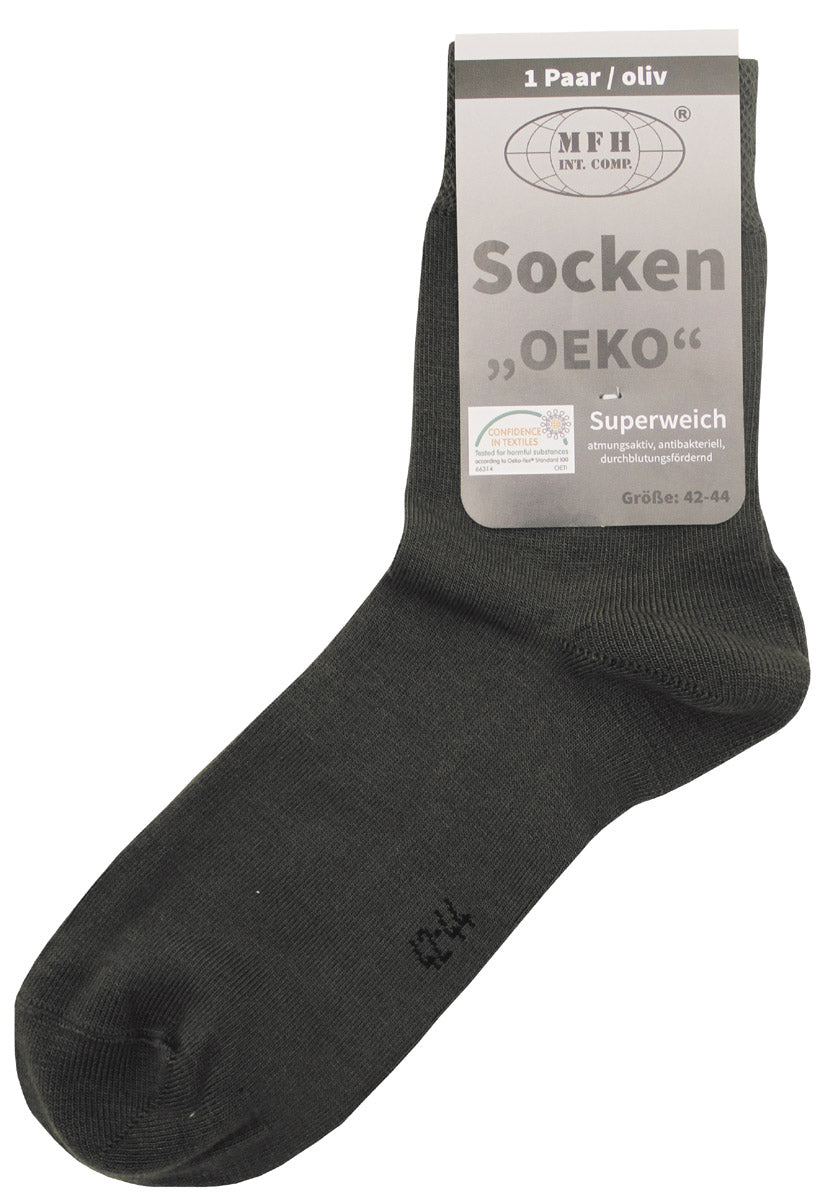 Chaussettes MFH Oeko en viscose de bambou à couture remaillée main OEKO-TEX Standard 100