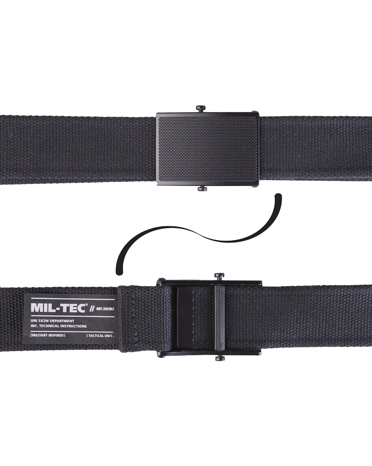 Ceinture Mil-Tec type Bundeswehr en polyester 40 mm à boucle métallique 130 cm