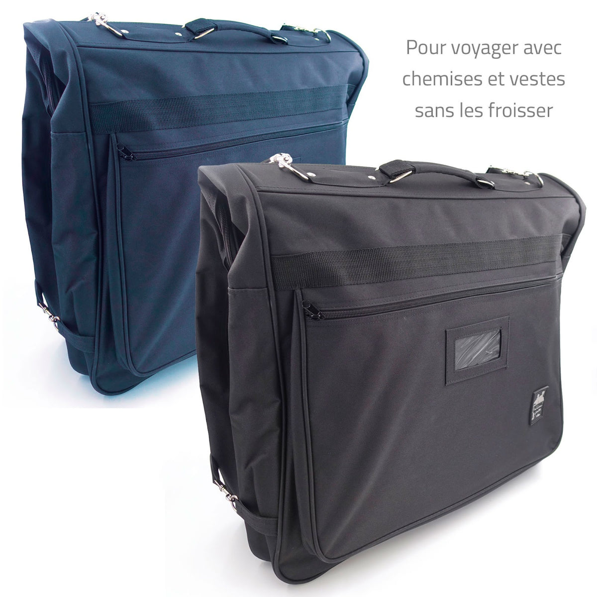 Housse à habits Personnel Navigant polyester enduit PVC, 2 cintres fournis