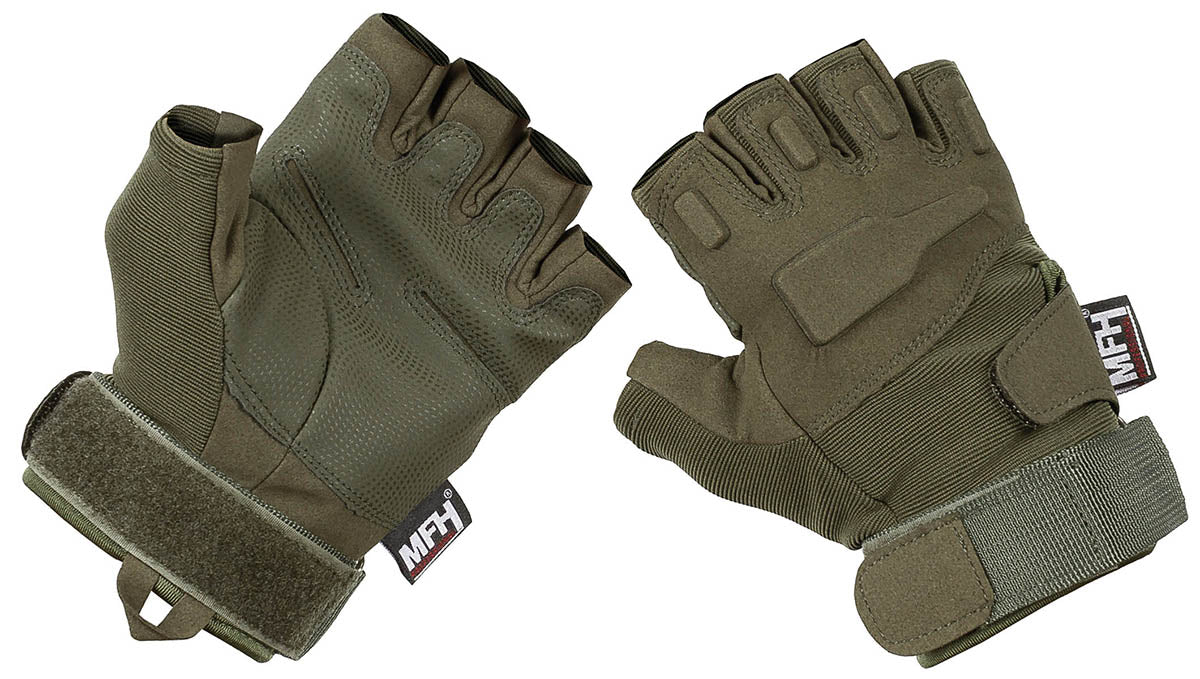 Gants Tactical Pro MFH Professional sans doigts à matelassage de jointures silicone