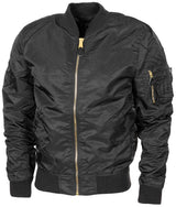 Blouson de vol MFH US MA1 non doublé en nylon avec bords-côtes doubles