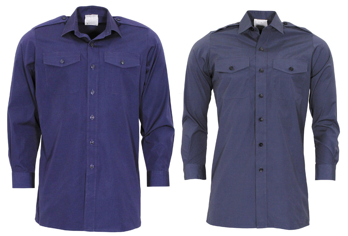 Chemise de campagne britannique à manches longues, surplus d'occasion, lot de 10