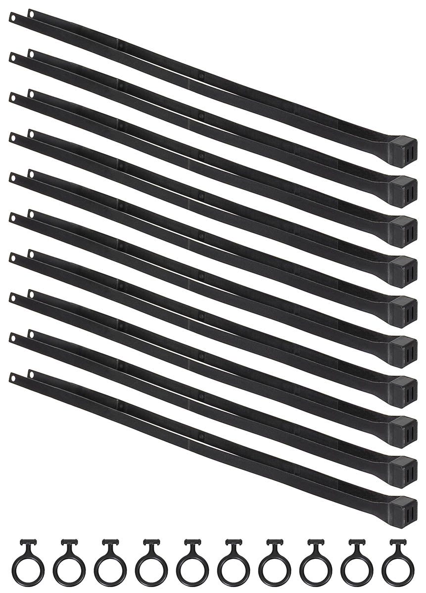 Menottes jetables MFH nylon 53,5 x 1,3 cm à anneau de traction lot de 10