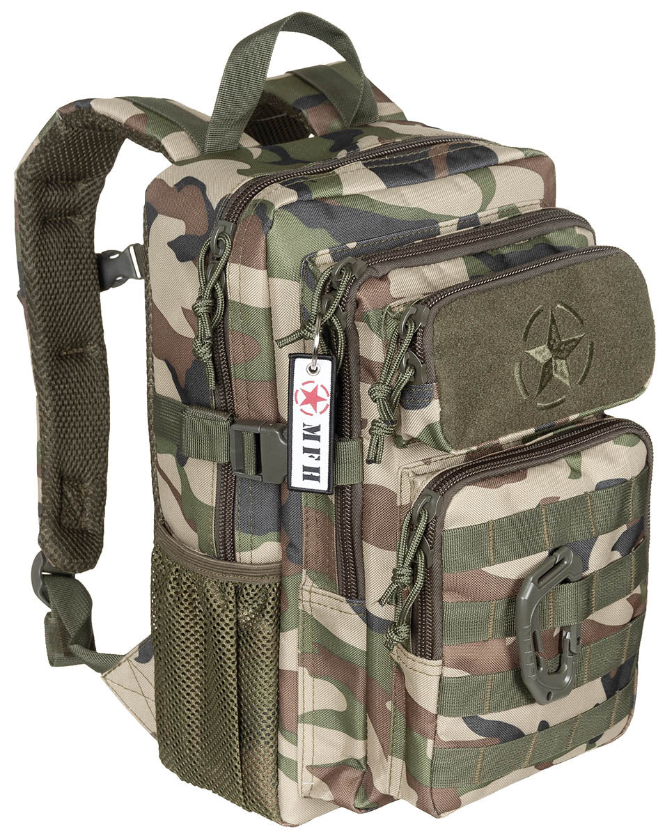 Sac à dos d'assaut MFH US Assault Youngster 15 L en polyester avec sangle de poitrine