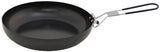 Poêle de camp Fox Outdoor en acier 24 cm à manche rabattable et revêtement antiadhésif