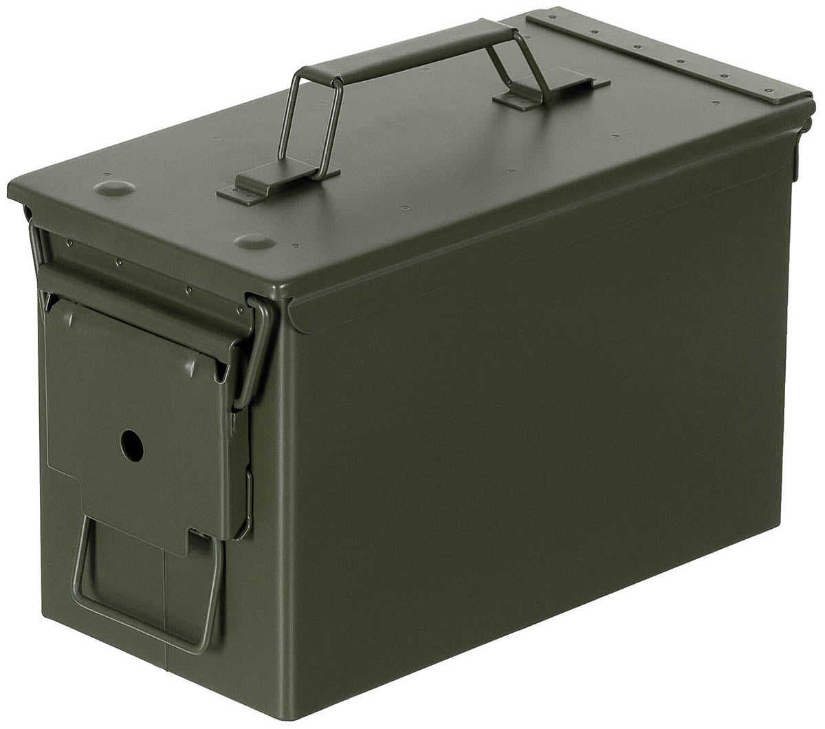 Caisse à munitions type US M2A1 MFH en acier DC01 cal .50 dimensions 30 x 15,5 x 19 cm