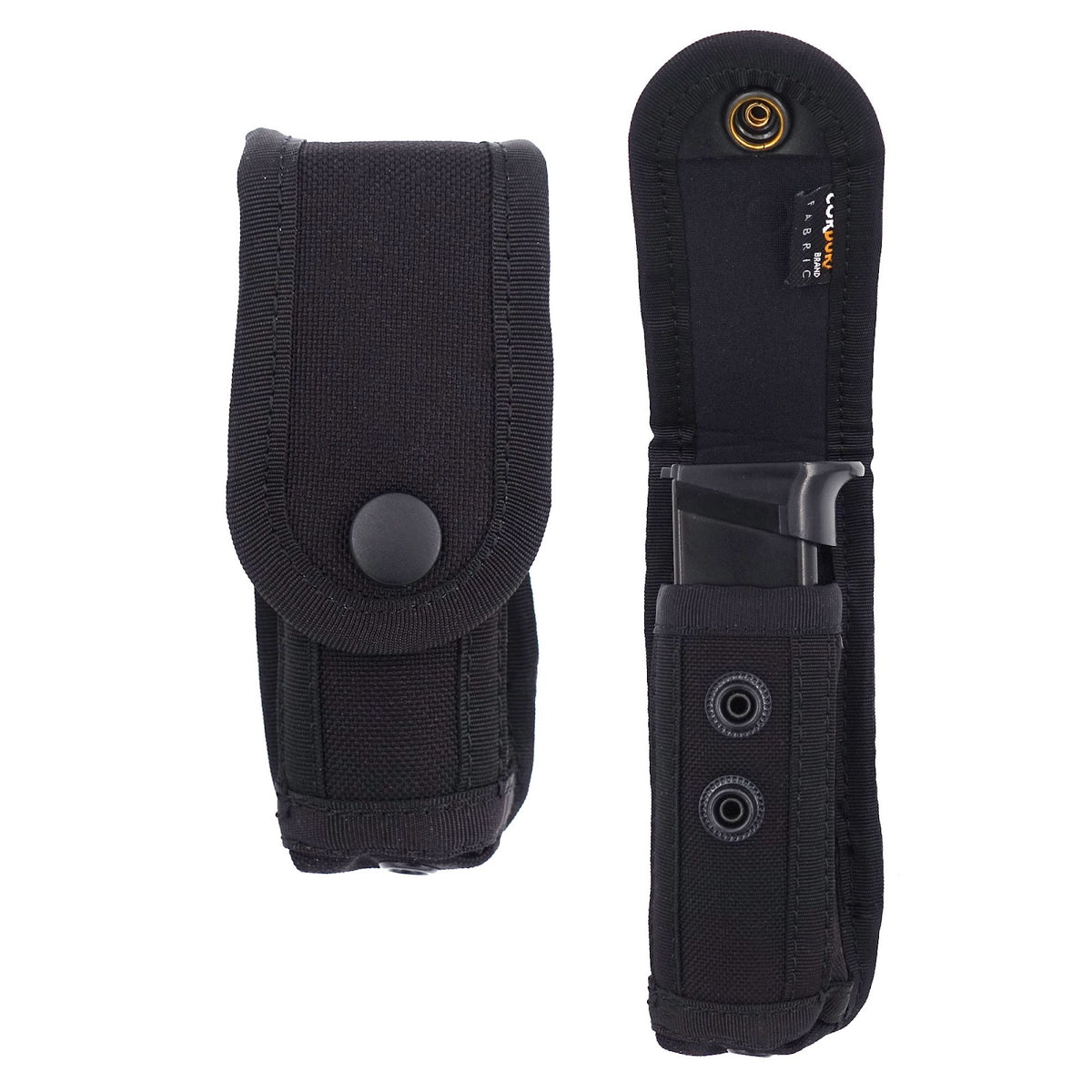 Porte-chargeur 9 mm nylon Cordura fixation MOLLE ou ceinturon, 13 cm