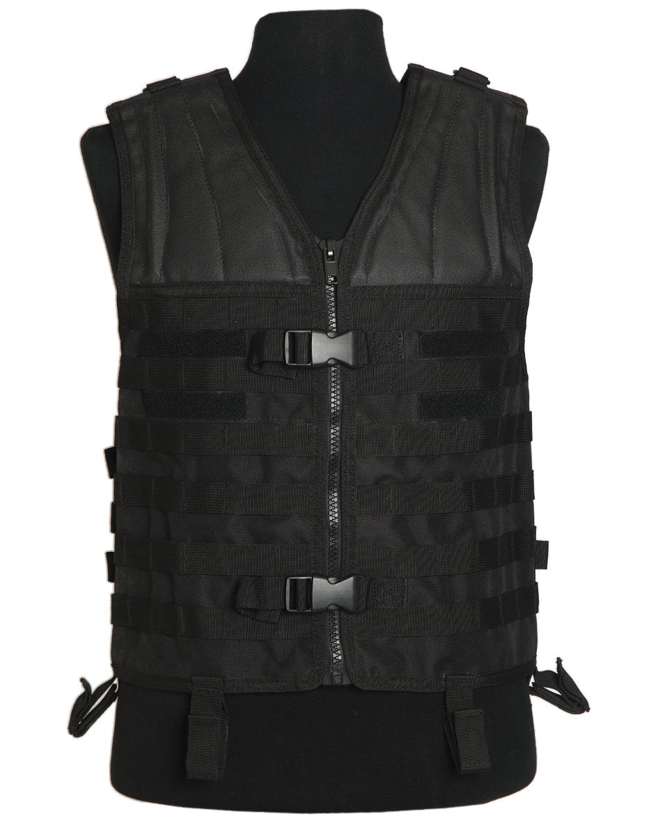 Gilet porteur d'équipement MOLLE Mil-Tec en polyester enduit à poignée d'extraction