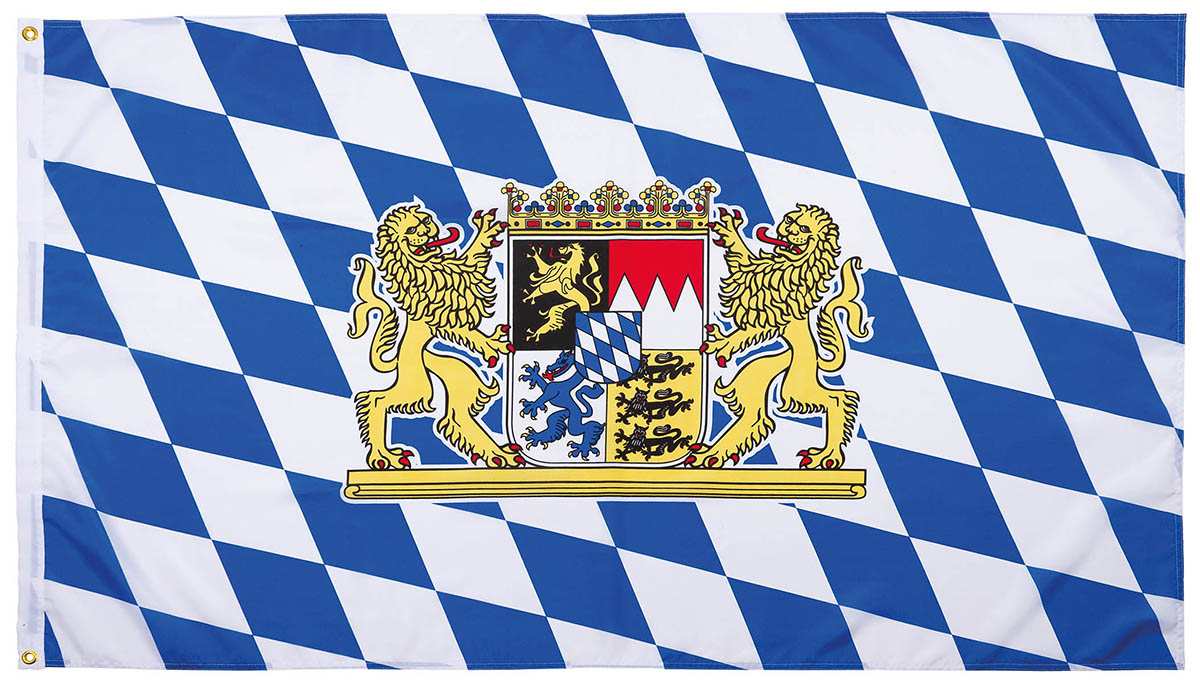 Drapeau régional MFH en polyester 90 x 150 cm avec bande de renfort cousue
