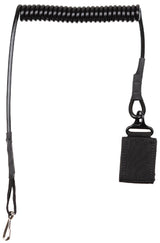 Dragonne de sécurité MFH pour arme de poing câble spiralé 60 à 130 cm avec mousqueton
