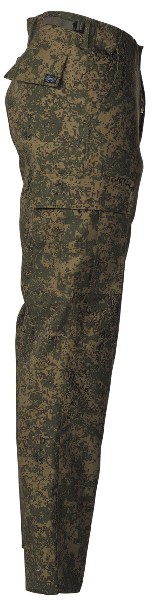 Pantalon de combat US BDU MFH motif AT-digital à glissière polycoton 65/35 six poches