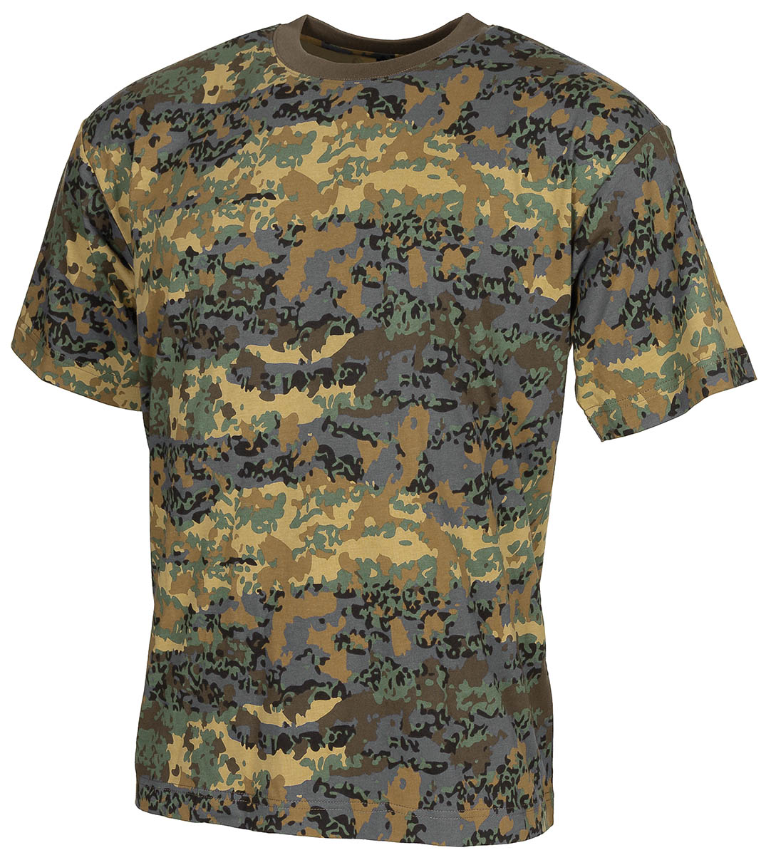 T-shirt US manches courtes MFH 170 g/m² coton à impression réactive col renforcé