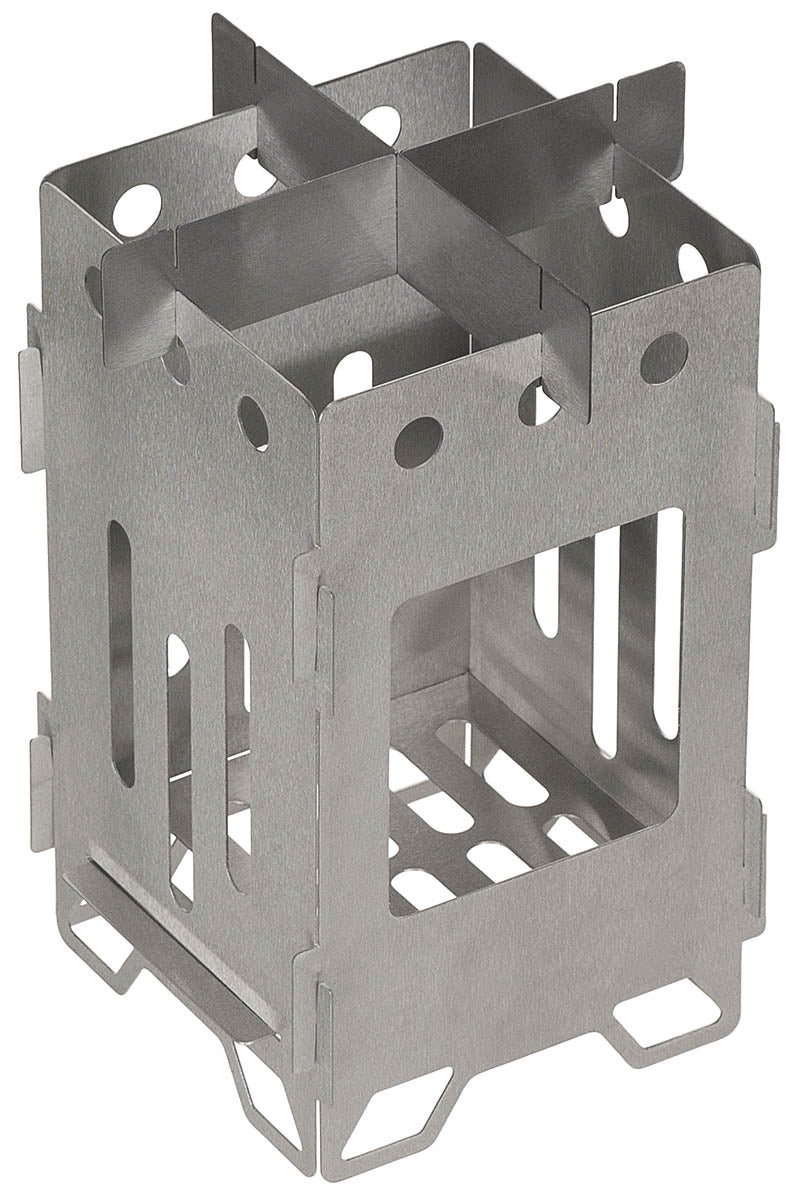 Réchaud Hobo Fox Outdoor en acier inoxydable à assemblage sans outil, deux formats