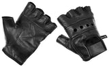 Gants en cuir MFH Deluxe sans doigts à renfort de paume et aérations aux jointures