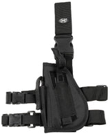 Holster de cuisse MFH pour gaucher à deux sangles avec porte-chargeur latéral