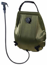 Douche solaire MFH Deluxe 20 litres à thermomètre, bandoulière et sac de transport