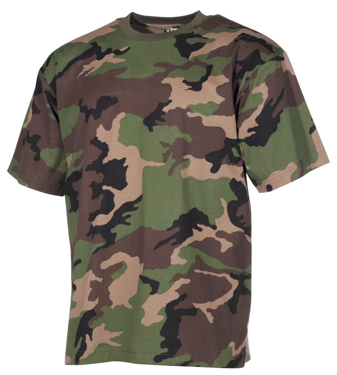 T-shirt US manches courtes MFH 170 g/m² coton à impression réactive col renforcé