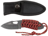 Couteau à lame fixe Redrope Fox Outdoor lame 7,5 cm manche tressé et fourreau