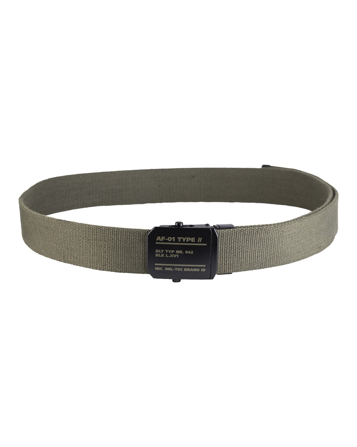 Ceinture Mil-Tec AF-01 en polyester largeur 4 cm boucle métallique mate 130 cm réglable