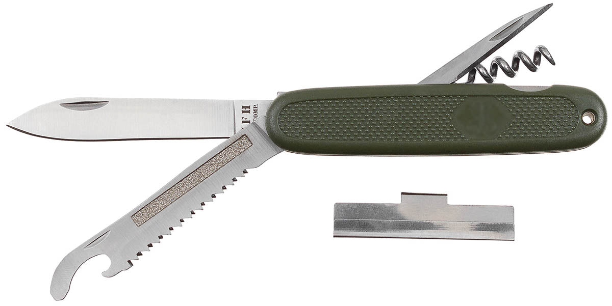 Couteau multifonctions BW MFH lame 8,2 cm avec scie à double denture et lime
