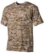 T-shirt US manches courtes MFH 170 g/m² coton à impression réactive col renforcé