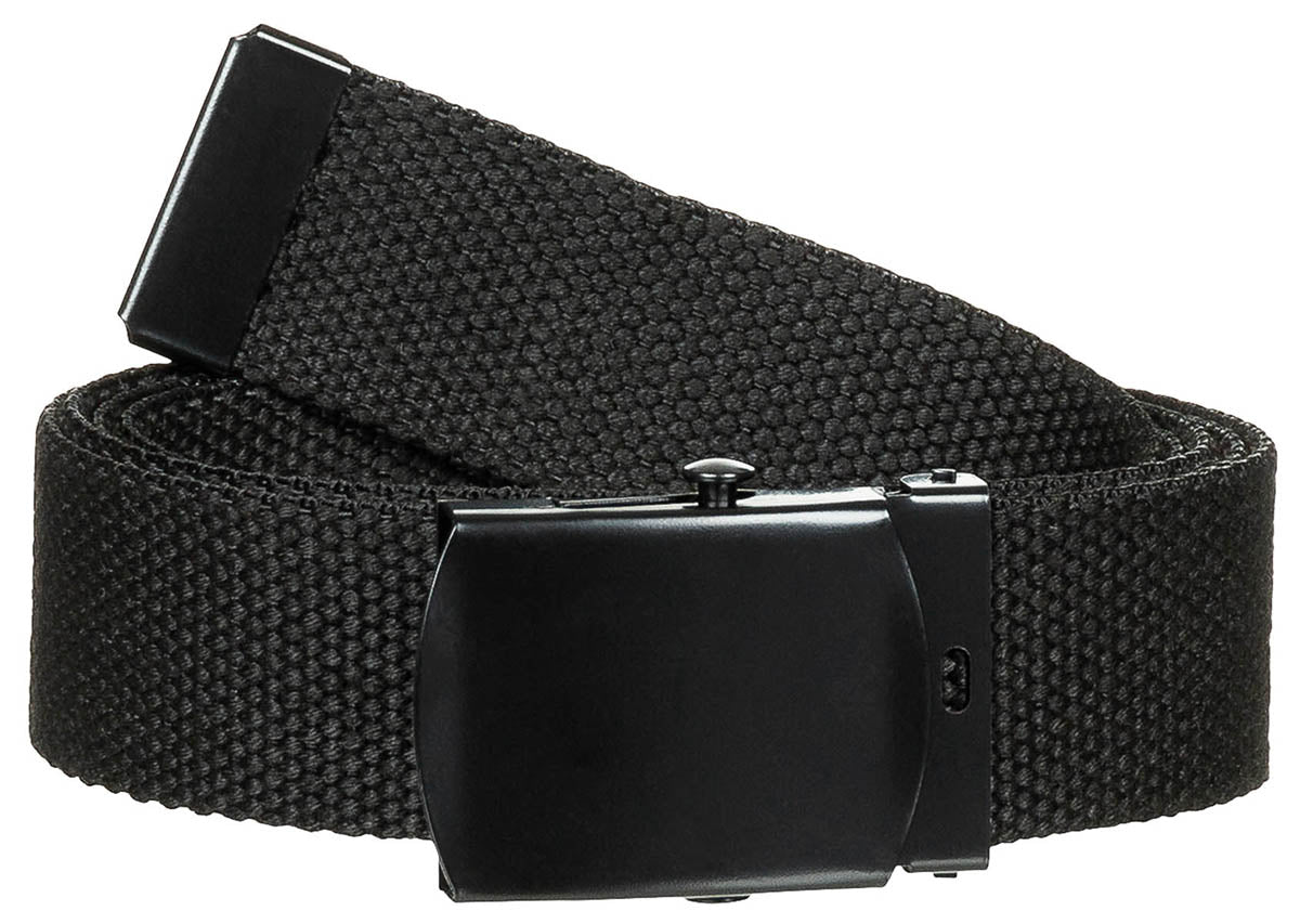 Ceinture MFH en toile coton 3 cm à boucle métallique réglable jusqu'à 130 cm