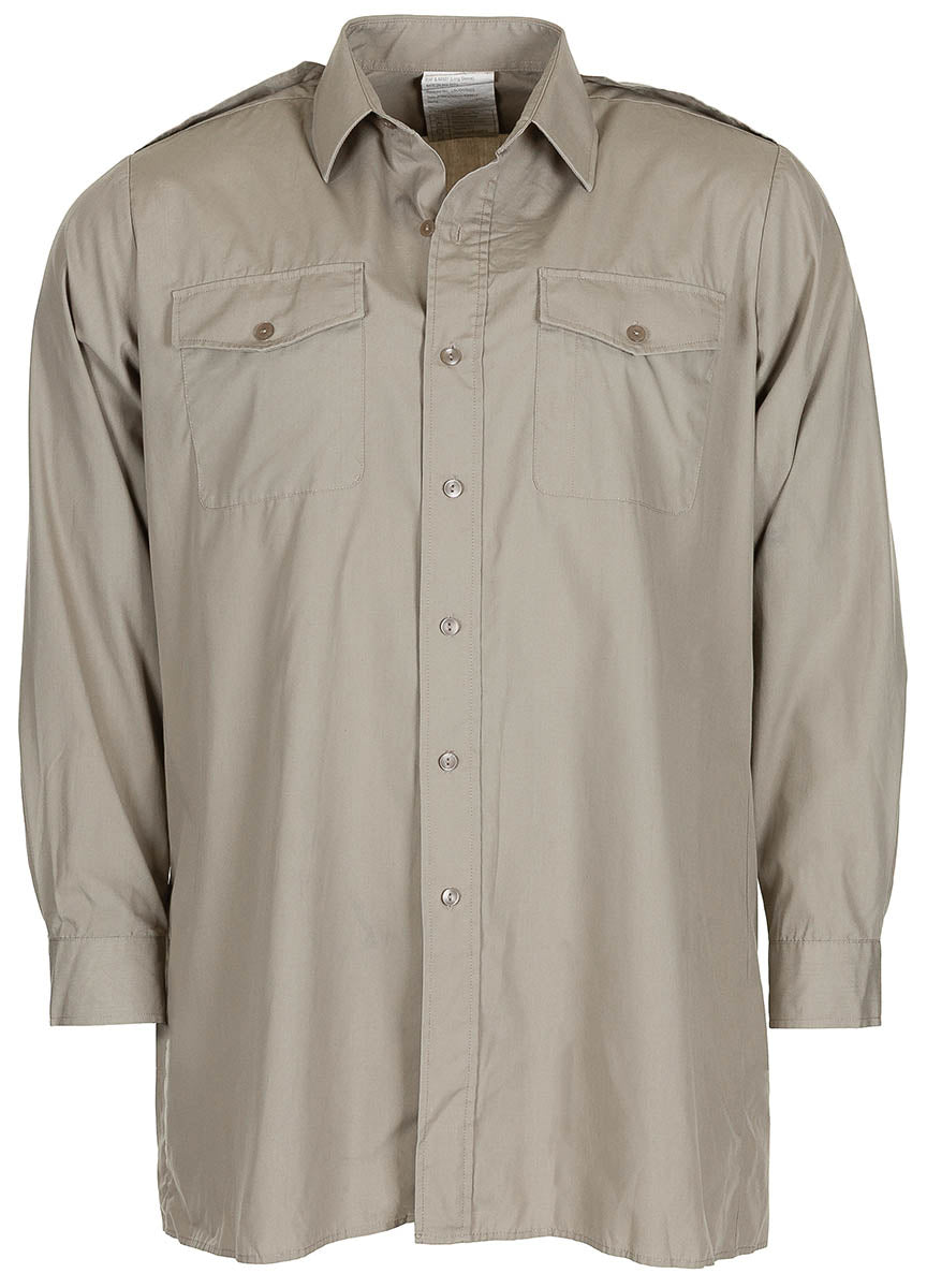 Chemise de service britannique à manches longues, surplus d'occasion, lot de 10