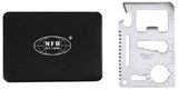 Outil multifonctions MFH format carte 11 fonctions en acier inoxydable 6,8 x 4,5 cm
