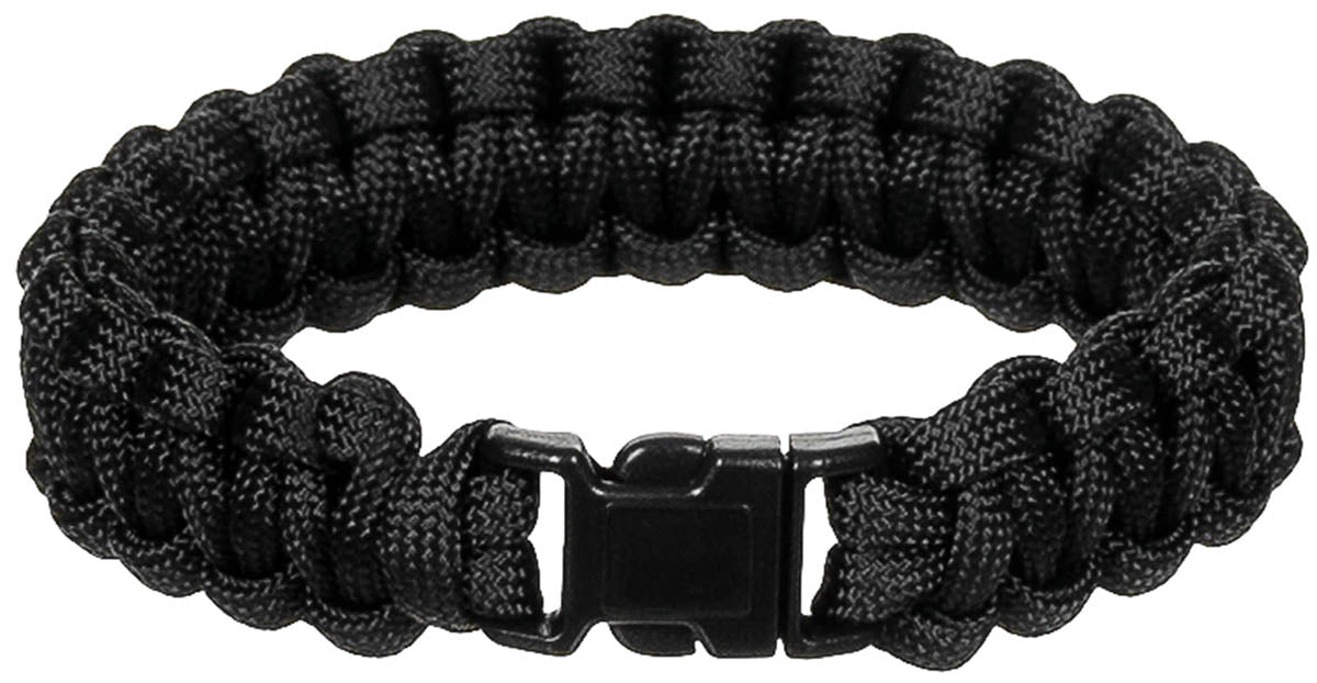 Bracelet en Parachute Cord MFH 19 mm à clip jusqu'à 270 cm de corde en polyester