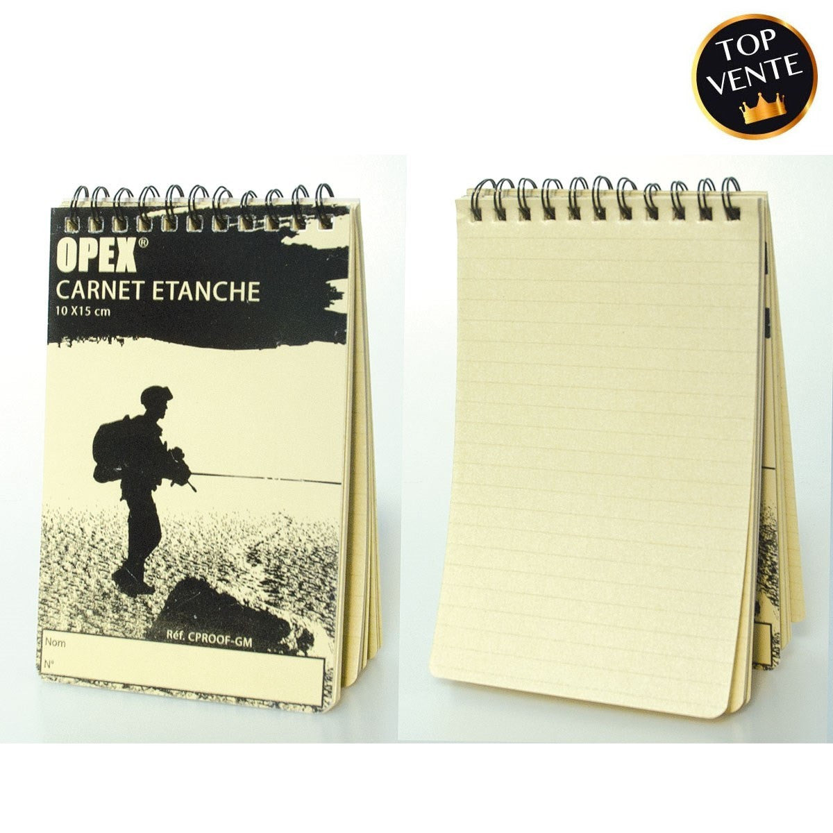 Carnet étanche OPEX cinquante pages résistant à l'eau crayon inclus deux formats