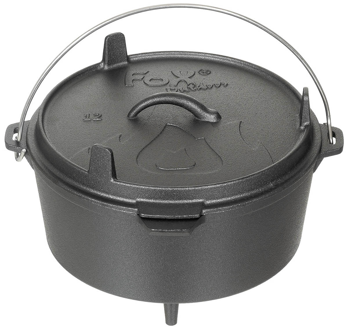 Marmite Fox Outdoor en fonte type Dutch Oven 3,8 ou 5,7 l sur trois pieds