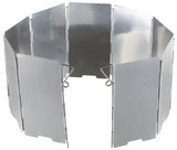 Pare-vent de réchaud pliant Fox Outdoor en aluminium 65 x 13 cm à neuf lamelles