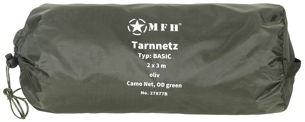 Filet de camouflage Basic MFH 2 x 3 m en polyester enduit polyacrylate