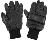 Gants en cuir britanniques à protection des articulations, surplus d'occasion, lot de 10
