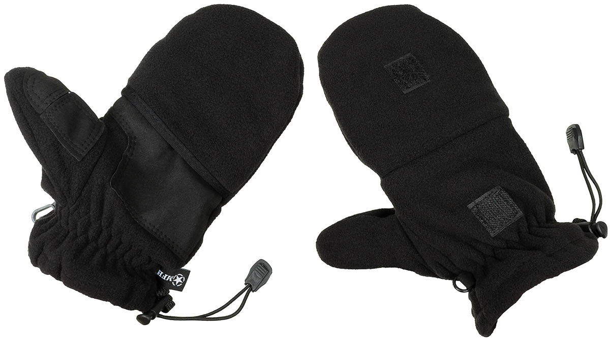 Gants mitaines polaires MFH à capuchon rabattable et cordon de serrage au poignet