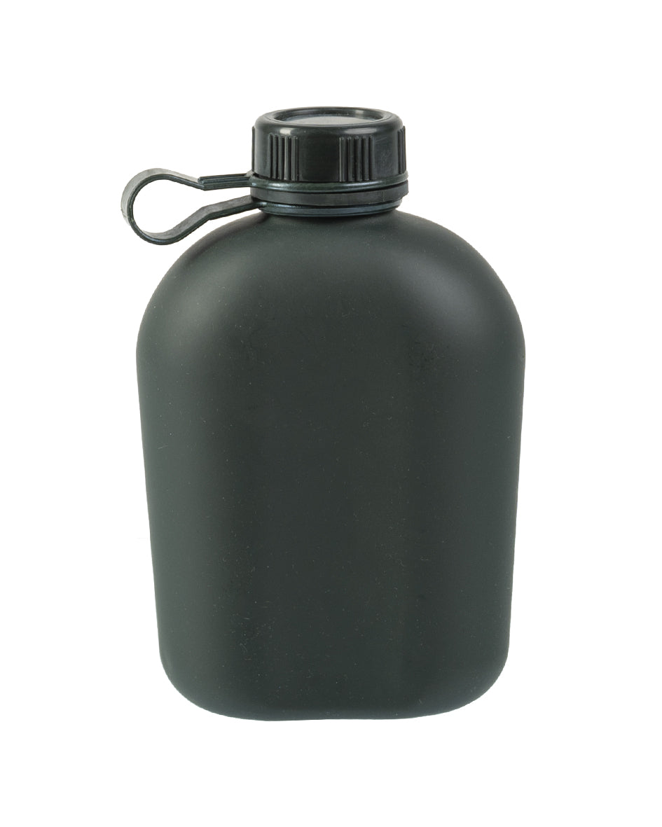 Gourde militaire Mil-Tec Pro en aluminium 0,95 L à revêtement caoutchouté, 265 g
